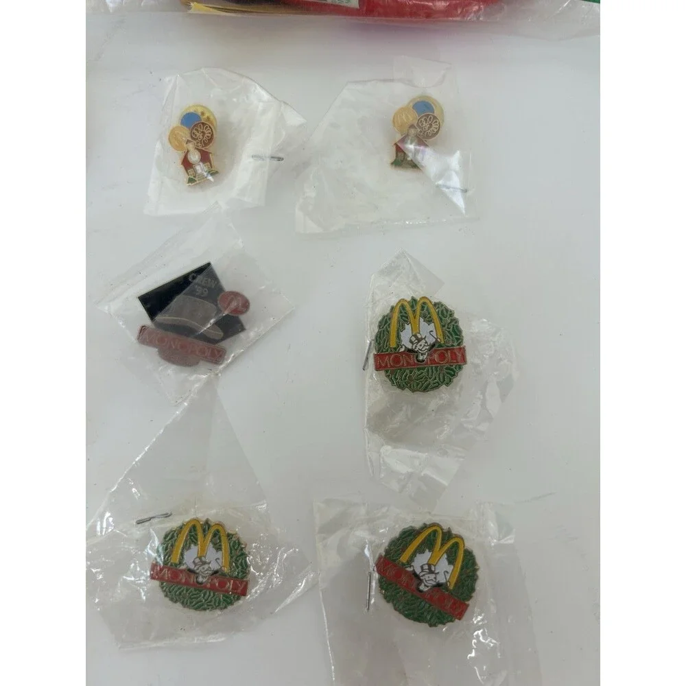Vintage McDonald’s Collectibles Lot 25 Employee Promo Pins Ronald Balloon Orname